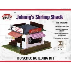 Model Power 401 HO Scale Johnny's Shrimp Shack Building Kit - Model Train Junction: Quality Parts and Art Supplies