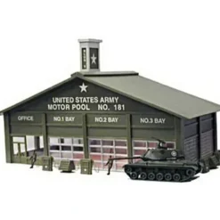 Model Power 667 HO Scale Motor Pool Building Kit - Model Train Junction: Quality Parts and Art Supplies