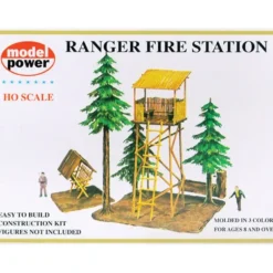 Model Power 438 HO Scale Ranger Fire Station Building Kit - Model Train Junction: Quality Parts and Art Supplies