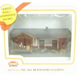 Model Power 564 HO Scale Redwood Station Built Up - Model Train Junction: Quality Parts and Art Supplies