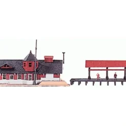 Model Power 427 HO Scale Station And Freight Shed Building Kit - Model Train Junction: Quality Parts and Art Supplies