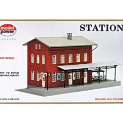 Model Power 480 HO Scale 2-Story Railroad Station Building Kit - Model Train Junction: Quality Parts and Art Supplies