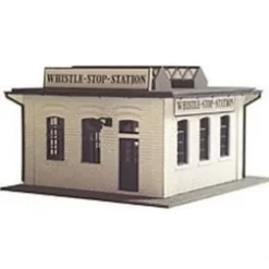 Model Power 444 HO Scale Whistle Stop Station Building Kit - Model Train Junction: Quality Parts and Art Supplies
