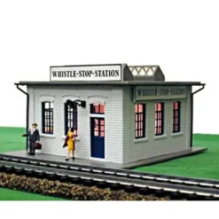 Model Power 562 HO Scale Whistle Stop Station Built Up - Model Train Junction: Quality Parts and Art Supplies