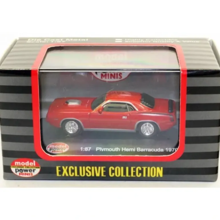 Model Power 19451 Minis HO Red '70 Plymouth Hemi Barracuda 1970 - Model Train Junction: Quality Parts and Art Supplies