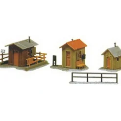 Model Power 1586 N 3 Trackside Buildings Model Kit - Model Train Junction: Quality Parts and Art Supplies