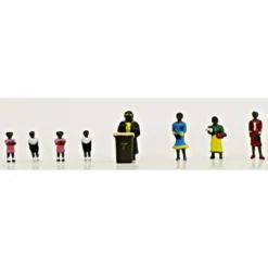 Model Power 1347 N Deacon & Pulpit & His Flock Figures (Set of 9) - Model Train Junction: Quality Parts and Art Supplies