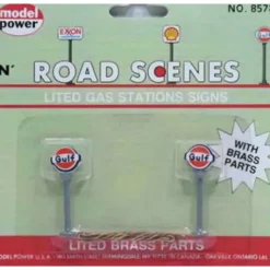 Model Power 8578 N Gulf Lighted Sign (Pack of 2) - Model Train Junction: Quality Parts and Art Supplies