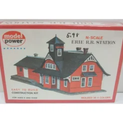 Model Power 1501 N Scale Erie RR Station Building Kit - Model Train Junction: Quality Parts and Art Supplies