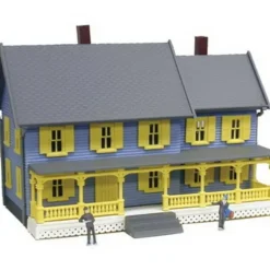 Model Power 2560 N Scale Jordan's House Buil Up Lighted W2 Hand Painted Figures - Model Train Junction: Quality Parts and Art Supplies