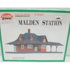 Model Power 1524 N Scale Malden Station Building Kit - Model Train Junction: Quality Parts and Art Supplies