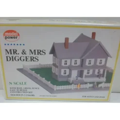 Model Power 1558 N Scale Mr & Mrs Diggers Country House Building Kit - Model Train Junction: Quality Parts and Art Supplies