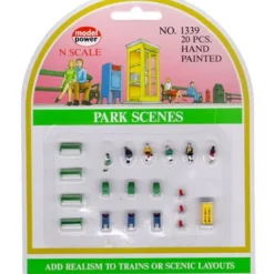 Model Power 1339 N Scale Park Scenes Figures (Set of 20) - Model Train Junction: Quality Parts and Art Supplies