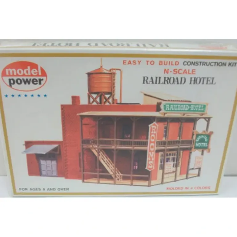 Model Power 1512 N Scale Railroad Hotel/Hotel De La Gare Building Kit - Model Train Junction: Quality Parts and Art Supplies