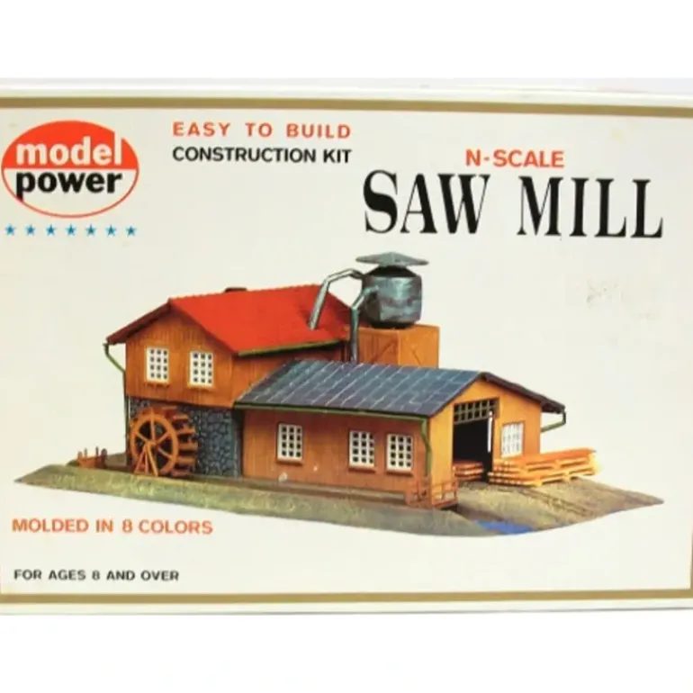 Model Power 1523 N Scale Saw Mill Building Kit - Model Train Junction: Quality Parts and Art Supplies