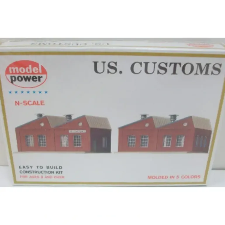 Model Power 1547 N Scale US. Customs Building Kit - Model Train Junction: Quality Parts and Art Supplies