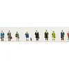 Model Power 1349 N Standing Tourist Traveller Figures (Set of 9) - Model Train Junction: Quality Parts and Art Supplies