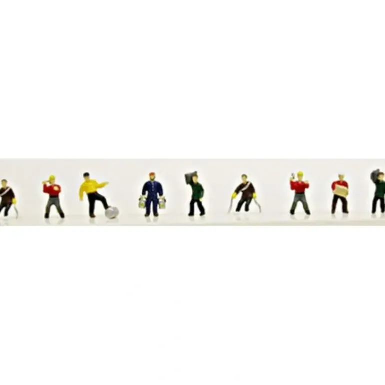 Model Power 1341 N Working People Figures (Set of 9) - Model Train Junction: Quality Parts and Art Supplies