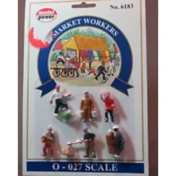 Model Power 6183 O Market Workers Figures (Set of 6) - Model Train Junction: Quality Parts and Art Supplies