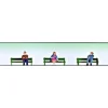 Model Power 6052 O Scale Sitting People With Benches (Set of 3) - Model Train Junction: Quality Parts and Art Supplies