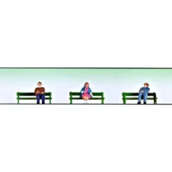 Model Power 6052 O Scale Sitting People With Benches (Set of 3) - Model Train Junction: Quality Parts and Art Supplies