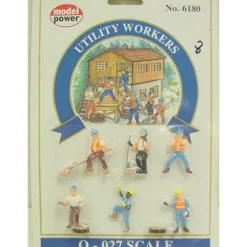 Model Power 6180 O Scale Utility Workers Figure (Set of 6) - Model Train Junction: Quality Parts and Art Supplies
