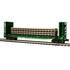MTH 20-98765 BNSF Bulkhead Flatcar w/4 ScaleTrax Sections - Model Train Junction: Quality Parts and Art Supplies