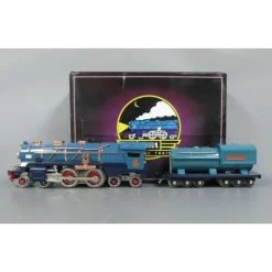 MTH 10-1248-0 400E Tinplate Steam Engine (Traditional) (Two-Tone Blue w/Brass) - Model Train Junction: Quality Parts and Art Supplies