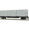 MTH 20-98674 East Carbon Development Gray 60' Flat Car w/Trash Containers - Model Train Junction: Quality Parts and Art Supplies