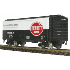 MTH 70-78011 G Scale Iron City 40' Black & White Reefer Car #1861/2004 - Model Train Junction: Quality Parts and Art Supplies
