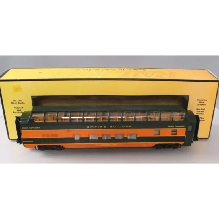MTH 30-67533 Great Northern 60' Streamlined Full-Length Vista Dome Car - Model Train Junction: Quality Parts and Art Supplies