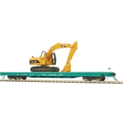 MTH 80-98028 Great Northern HO 60' Wood Deck Flat Car w/ 315C Excavator - Model Train Junction: Quality Parts and Art Supplies