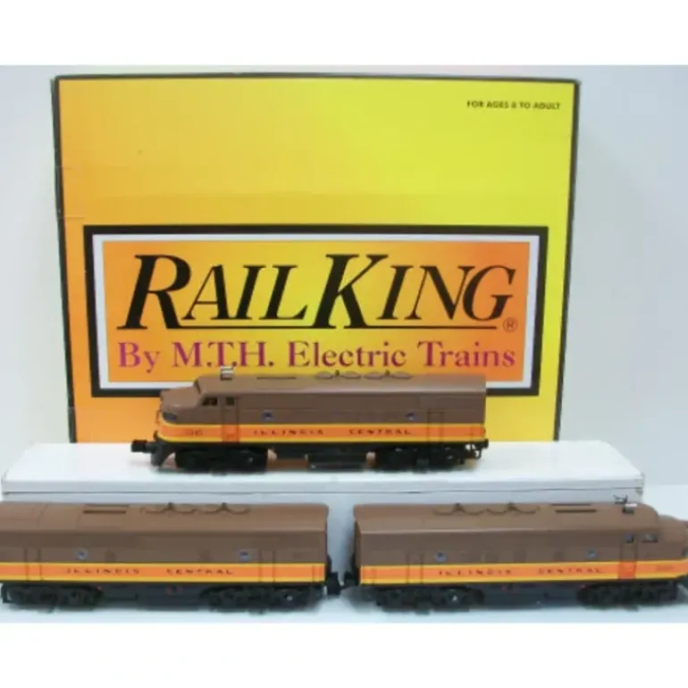 MTH 30-2775-1 Illinois Central F-3 ABA Diesel Engine Set w/PS 2.0 #2345 - Model Train Junction: Quality Parts and Art Supplies