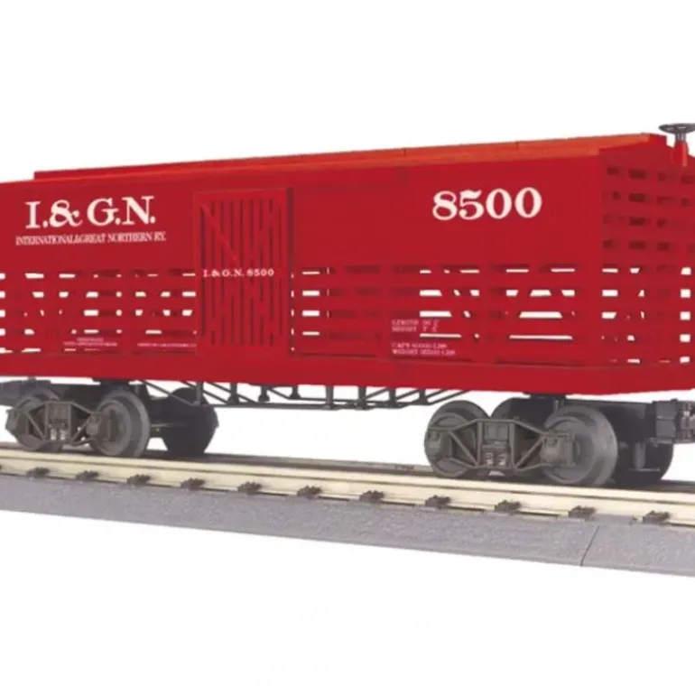 MTH 30-7181 International & Great Northern RY. Stock Car - 19th Century #8500 - Model Train Junction: Quality Parts and Art Supplies