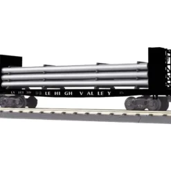 MTH 30-76361 Lehigh Valley Flat Car w/Bulkheads & Pipe Load - Model Train Junction: Quality Parts and Art Supplies