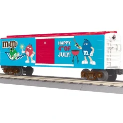 MTH 30-74642 M&M's 4th of July Boxcar w/Blinking Light - Model Train Junction: Quality Parts and Art Supplies