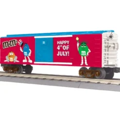 MTH 30-74598 M&M's 4th of July Boxcar w/Blinking LED - Model Train Junction: Quality Parts and Art Supplies
