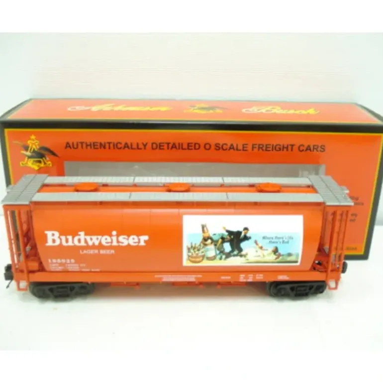 MTH 20-97686 O Budweiser 3-Bay Cylindrical Hopper #195925 - Model Train Junction: Quality Parts and Art Supplies