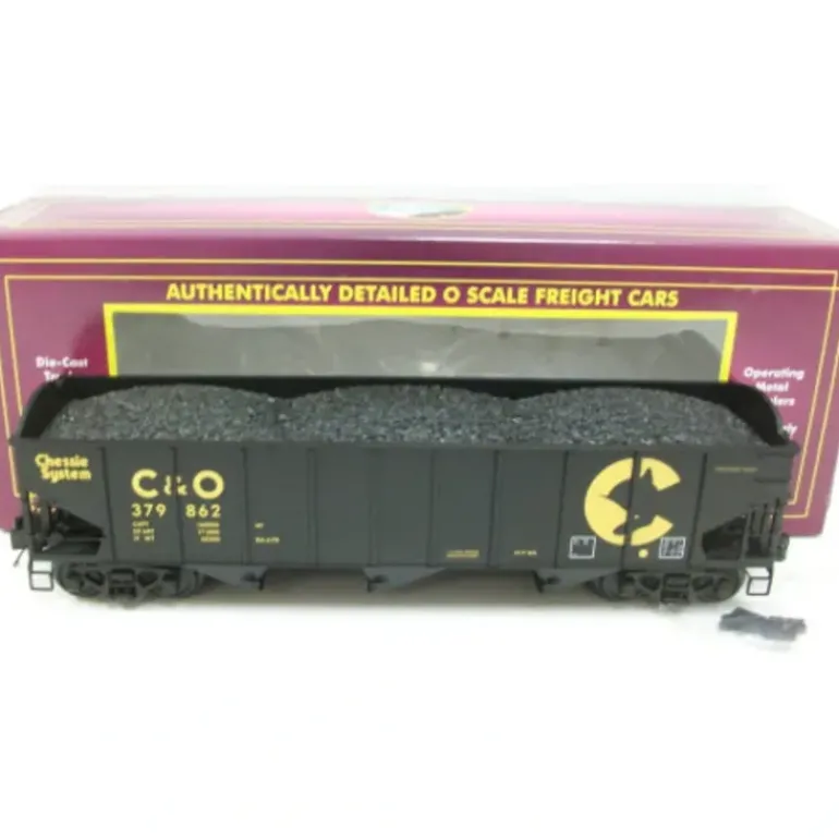 MTH 20-97675 O Chessie 3-Bay Hopper w/Coal Load #379862 - Model Train Junction: Quality Parts and Art Supplies