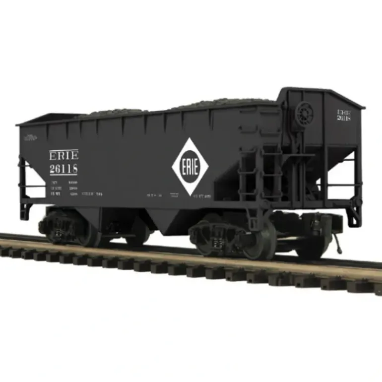 MTH 20-97681 O Erie Premier 2-Bay Offset Hopper Car Set (Set of 2) - Model Train Junction: Quality Parts and Art Supplies