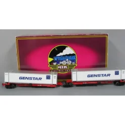 MTH 20-95088 O FEC Spine Car Set with 2 48' Containers (Set of 2) - Model Train Junction: Quality Parts and Art Supplies
