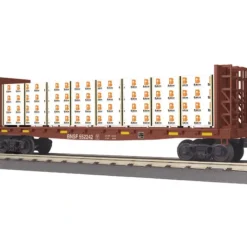 MTH 30-76342 O Gauge BNSF Bulkhead Flatcar #552242 w/Lumber Load - Model Train Junction: Quality Parts and Art Supplies