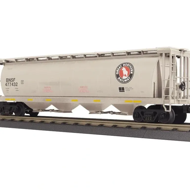 MTH 30-75490 O Gauge BNSF Cylindrical 4-Bay Hopper Car #477432 LN/Box - Model Train Junction: Quality Parts and Art Supplies