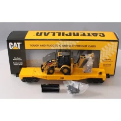 MTH 30-76349 O Gauge Caterpillar Flatcar w/ CAT432E Backhoe #2010 - Model Train Junction: Quality Parts and Art Supplies