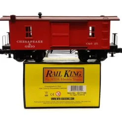 MTH 30-77180 O Gauge Chesapeake & Ohio 19th Century Woodsided Caboose #25 - Model Train Junction: Quality Parts and Art Supplies