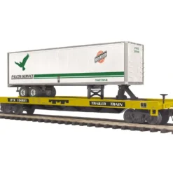 MTH 20-98632 O Gauge Chicago Northwestern Flat Car #154881 with 48 Trailer - Model Train Junction: Quality Parts and Art Supplies