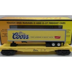MTH 30-76372 O Gauge Coors Flat Car w/ Trailer - Model Train Junction: Quality Parts and Art Supplies