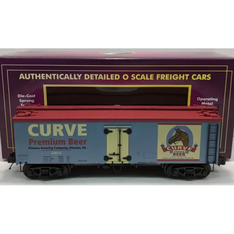 MTH 20-94326 O Gauge Curve Beer 36' Woodsided Reefer Car - Model Train Junction: Quality Parts and Art Supplies