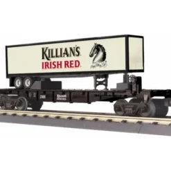 MTH 30-76276 O Gauge Killians Irish Red Flatcar w/Trailer - Model Train Junction: Quality Parts and Art Supplies