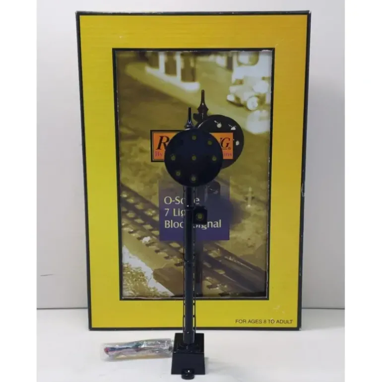 MTH 30-11013 O Gauge 7-Light Block Signal LN/Box - Model Train Junction: Quality Parts and Art Supplies
